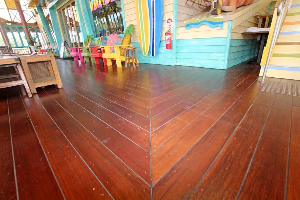 Outdoor decking boards and finish example