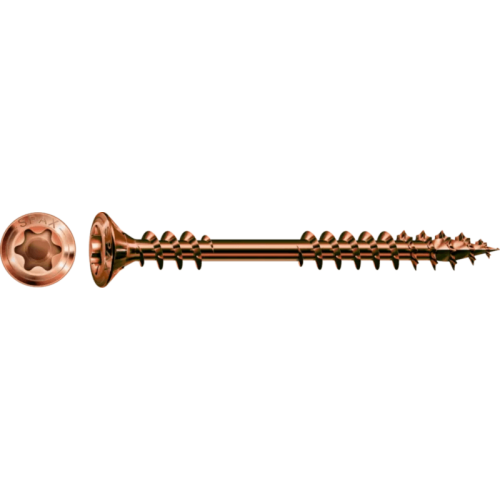 4.5 x 60mm Facade screw with fixing thread. Antique colour. 304 Stainless. Qty 400.