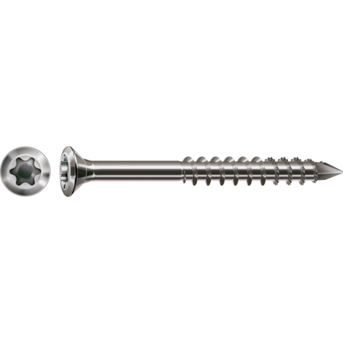 4 x 45mm Deck Clip screw. 304 Stainless. Partial thread. Qty 100.