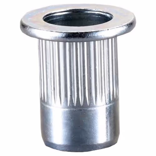 M6 x 16mm rivnuts steel large flange round ribbed. Qty 500.