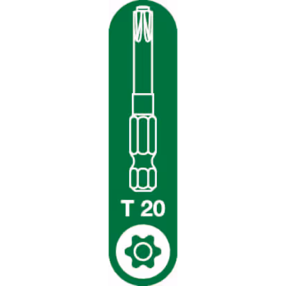 T-20 Spax T-Star Plus Drive bit. 50mm. Pack of 5.