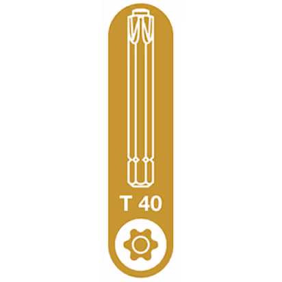 T-40 Spax T-Star Plus Drive bit. 50mm. Pack of 5.