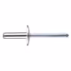 6.4mm x 12.4mm aluminium large head rivets. Qty 200.