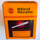 M8 x 18.5mm rivnuts steel countersunk round ribbed. Qty 350.