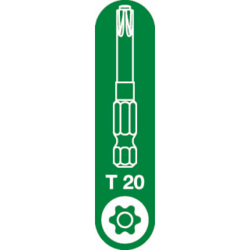 T-20 Spax T-Star Plus Drive bit. 50mm. Pack of 5.