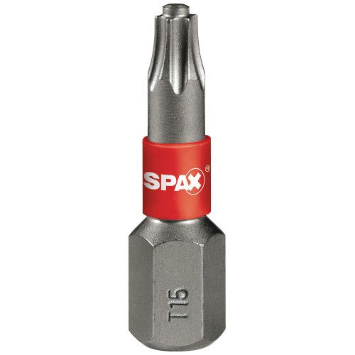 T-15 Spax T-Star Plus Drive bit. 25mm. Pack of 5.