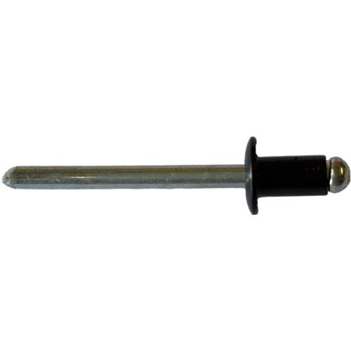 4.8mm x 8mm black aluminium pop rivets. Qty 500.