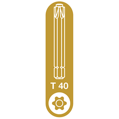 T-40 Spax T-Star Plus Drive bit. 50mm. Pack of 5.
