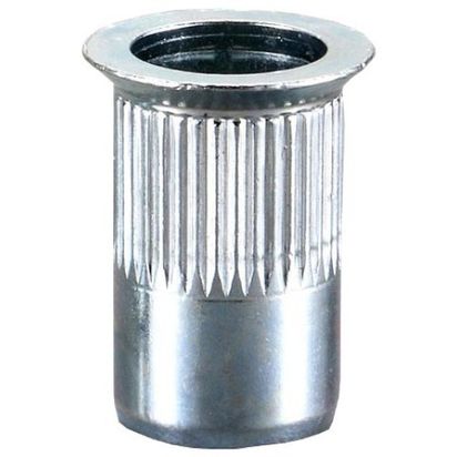 M4 x 11.6mm rivnuts steel countersunk round ribbed. Qty 1500.