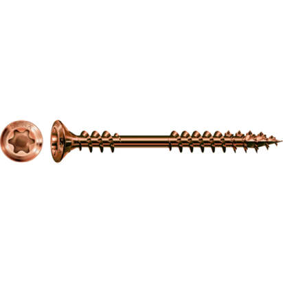 4.5 x 43mm Facade screw with fixing thread. Antique colour. 304 Stainless. Qty 500.