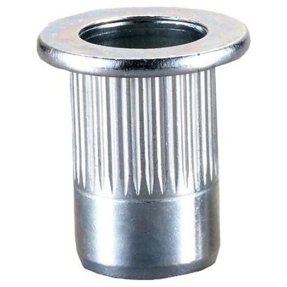 M3 x 9mm rivnuts steel large flange round ribbed. Qty 2000.