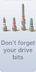 Don't forget drive bits vertical